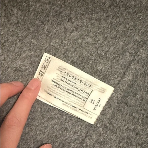 NWT Arket Gray Women's DOUBLÉ WOOL-BLEND BLAZER - Picture 3 of 7